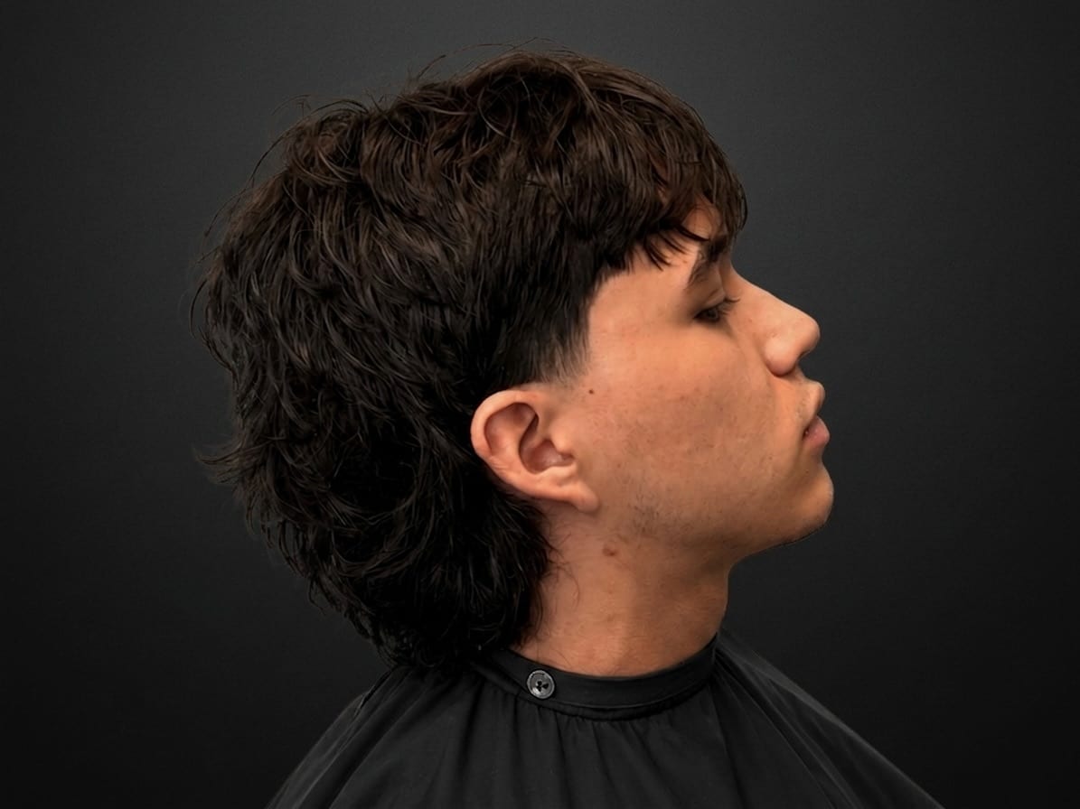 Modern mullet, wolf cut , low taper, Juan Zapata, barber in Davie, FL